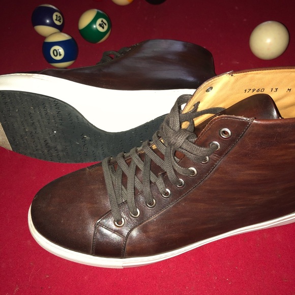 Magnanni Chocolate Wood Grained High Top Sneakers - Picture 4 of 4